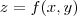 z=f(x,y)
