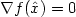 \nabla f (\hat{x})=0