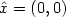 \hat{x}=(0,0)